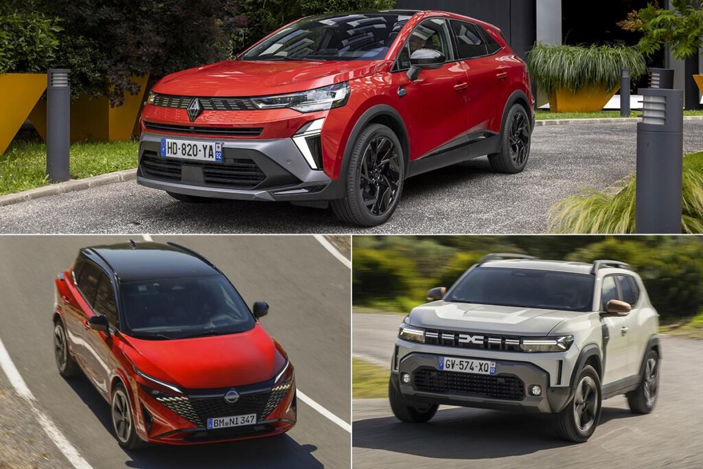 SUVs hybrides : Renault Symbioz, Dacia Duster et Nissan Qashqai, trois modèles français et alliés face au marché automobile